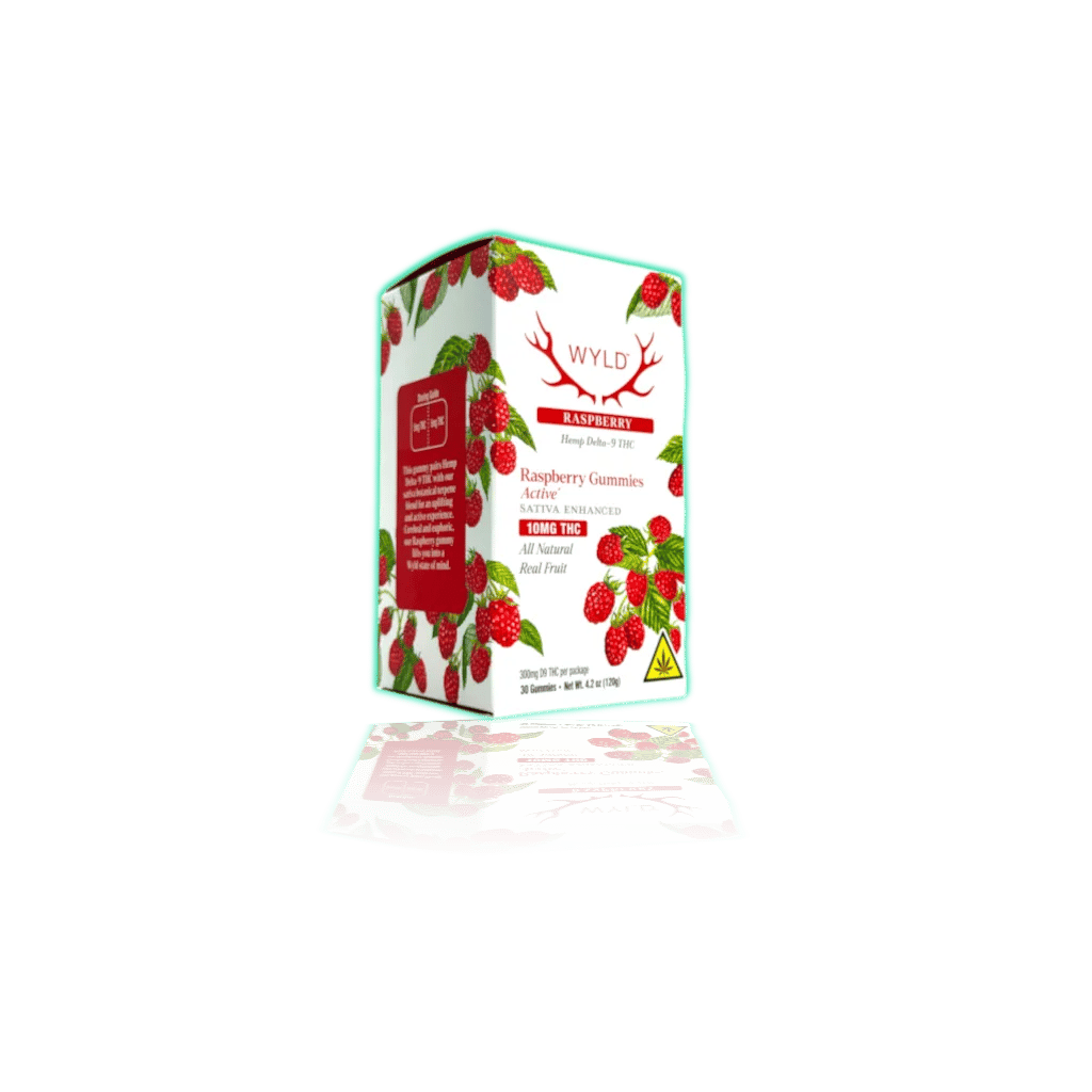 WYLD Hemp Gummies D9 THC 300mg (30ct/pk) — Raspberry — THC GUMMIES