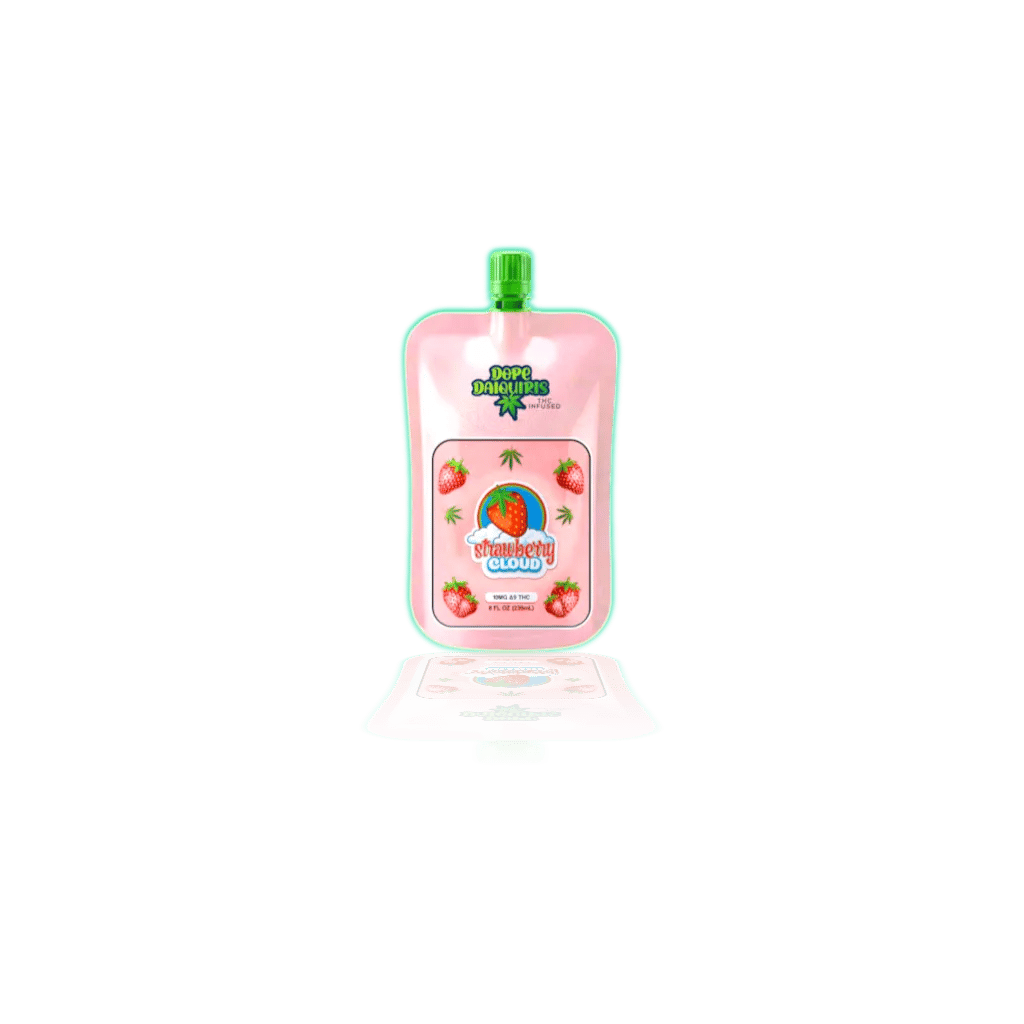 Dope Daiquiris Δ9-THC 10mg/8oz Ready to Drink Pouch — Strawberry Cloud — THC BEVERAGES