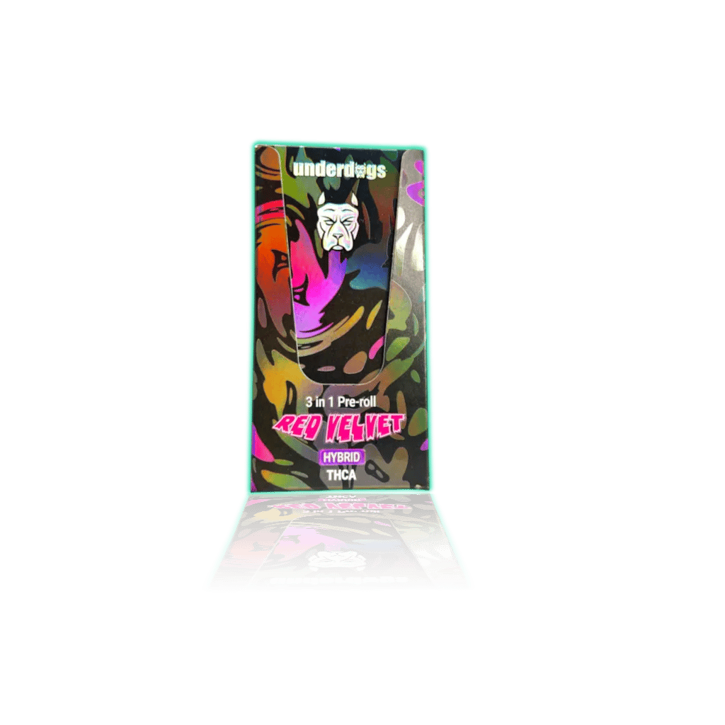 Underdogs 3 In 1 Pre-Roll THC-A Exotic Flower (10pk/bx) (I) — Red Velvet — THCA PRE-ROLLS