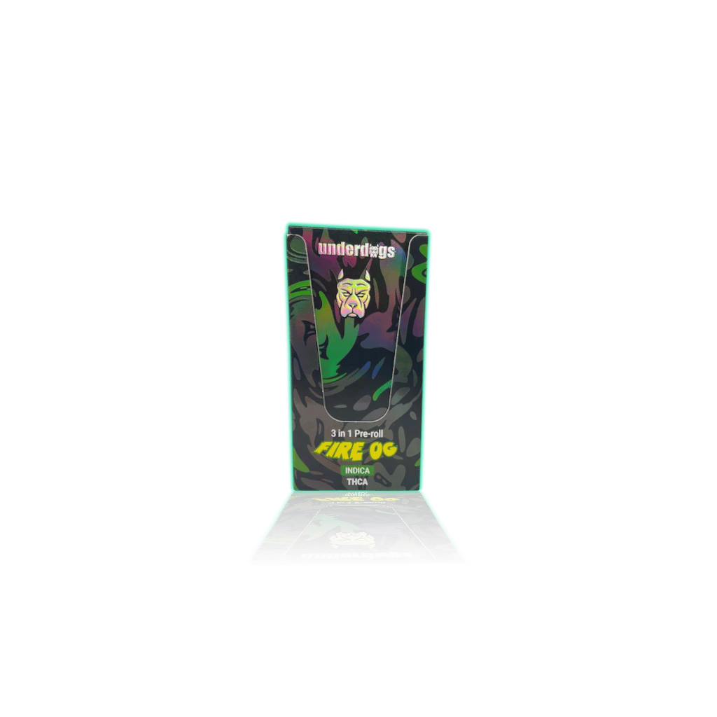 Underdogs 3 In 1 Pre-Roll THC-A Exotic Flower (10pk/bx) (I) — Fire OG — THCA PRE-ROLLS